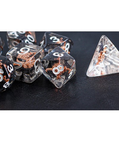 Black Rogue Pirate DND Dice Set for Dungeons and Dragons Gifts D&D D and D Pathfinder Accessories D20 Polyhedral Resin Dice M...