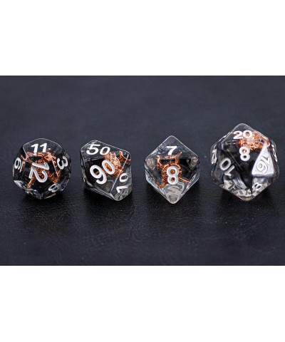 Black Rogue Pirate DND Dice Set for Dungeons and Dragons Gifts D&D D and D Pathfinder Accessories D20 Polyhedral Resin Dice M...