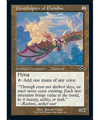 Magic: the Gathering - Ornithopter of Paradise (430) - Retro Frame - Modern Horizons 2 $11.59 Trading Cards & Accessories