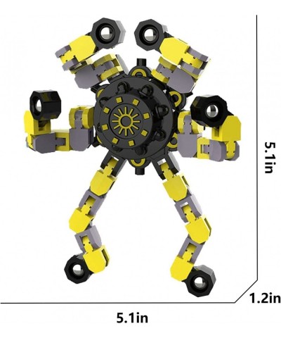 4PCS Fidget Spinner Transformable Chain Robot Toy DIY Deformation Robot Deformed Mechanical Spiral Twister Fingertip Decompre...