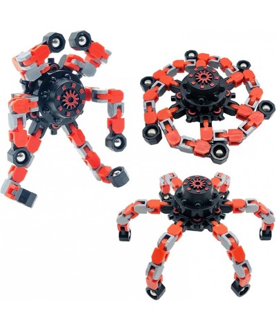 4PCS Fidget Spinner Transformable Chain Robot Toy DIY Deformation Robot Deformed Mechanical Spiral Twister Fingertip Decompre...