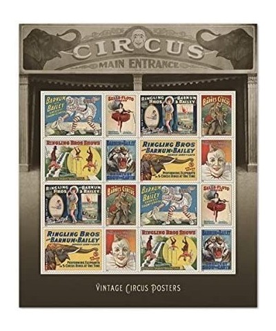 Vintage Circus Posters Forever U.S. Postage Stamps Sheet of 16 $52.43 Collectible Postage Stamps