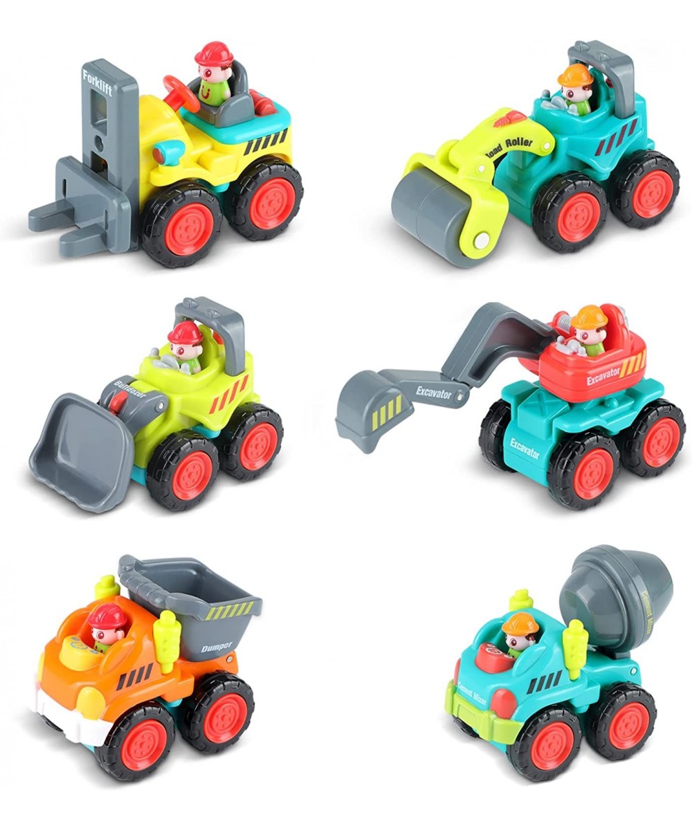 Trucks for Kids Toy Mini Construction Vehicle Small Construction Toy Trucks Cake Topper Bulldozer Road Roller Push Excavator ...