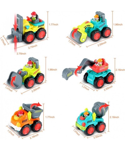 Trucks for Kids Toy Mini Construction Vehicle Small Construction Toy Trucks Cake Topper Bulldozer Road Roller Push Excavator ...