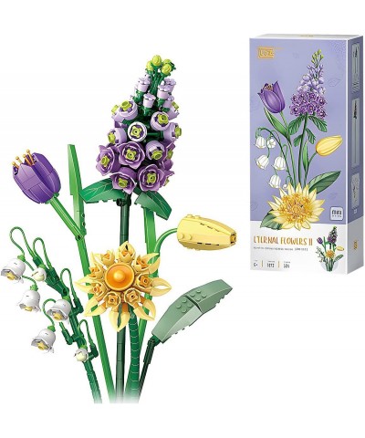 Flower Bouquet Building Kit Sets Artificial Flowers Building Blocks Decoration Home 534 Pcs Botanical Collection for Adults N...