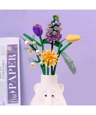 Flower Bouquet Building Kit Sets Artificial Flowers Building Blocks Decoration Home 534 Pcs Botanical Collection for Adults N...