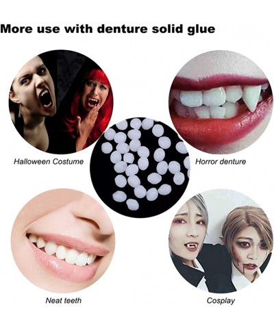 2 Sizes Vampire Fangs Teeth with 1 Tube Teeth Pellets Adhesive and 2 pairs Fairy Pixie Elf Ears Halloween Horror Party Favors...