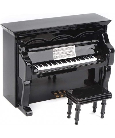 Kids Piano Musical Instrument Toy Piano Music Box Black Color Musical Model Upright Piano for Home Office Great Gift for Girl...