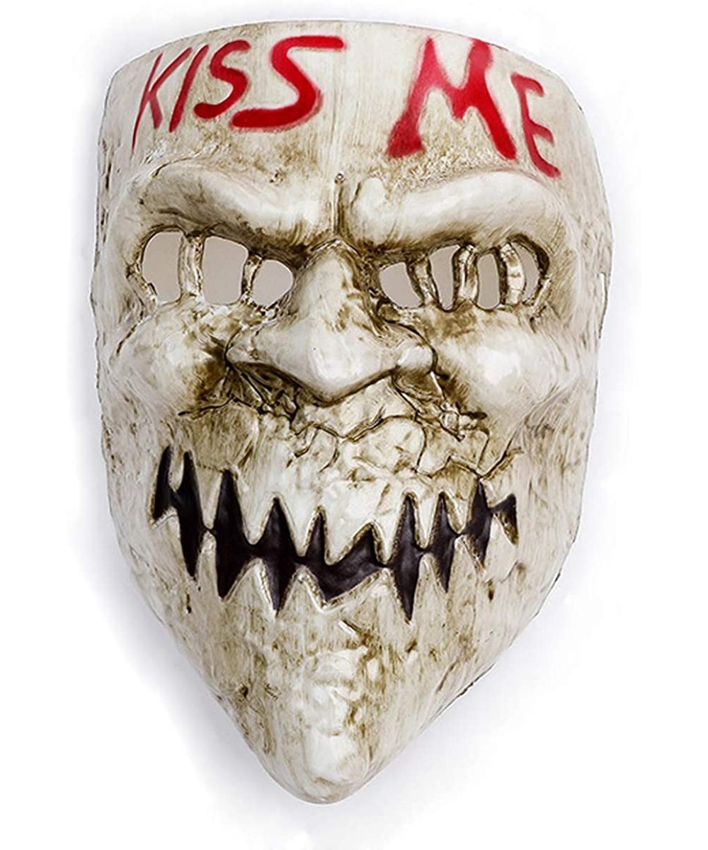 2020 PVC Halloween Election Horror New Year Kiss Me Cosplay Mask Costume Props (Red-Tooth) $23.48 Kids' Dress-Up Accessories