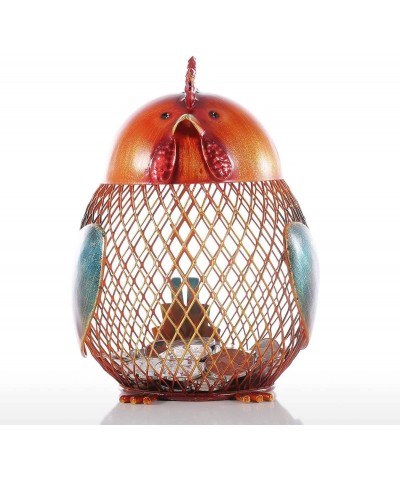 Money Bank Rooster Iron Handmade Piggy Coin Bank Practical Craft Home Decoration $34.00 Kids' Money Banks