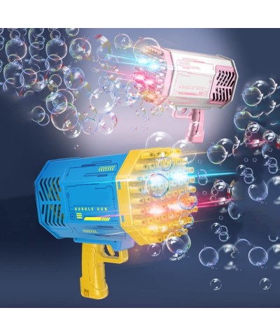 69-Hole Bubble Machine with LED Light | Electric Automatic Bubble Maker for Kids Summer Indoor Outdoor Bubble Blower Bubble M...