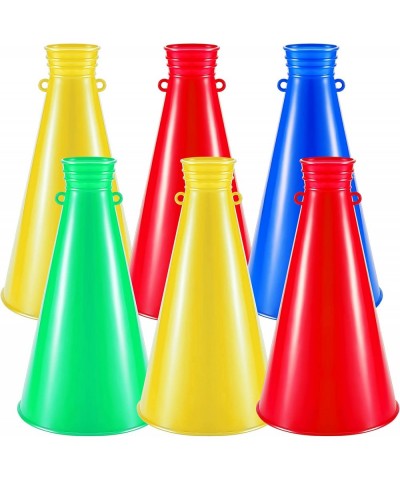 6 Pcs 9 Inch Red Cheer Megaphone Party Accessory Cheer Megaphone Noisemaker Toys Plastic Mini Megaphone for Party Favors Spor...