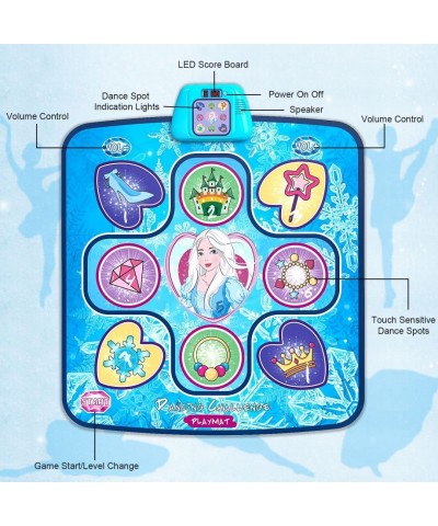 Dance Mat Toys for 3-12 Year Old Girls Popular Frozen Themed Dance Pad Music Games for Kids Contains 5 Modes and 3 Challenge ...