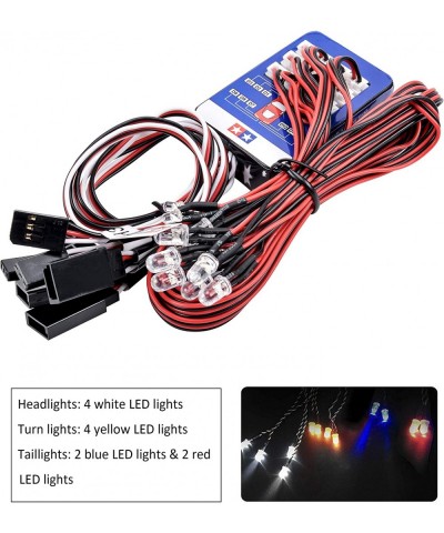 12 RC Car LED Lighting Kit Steering Brake Simulation Flash Light for 1/10 Scale Models Yokomo Tamiya HSP HPI AXIAL RC4WD Trax...