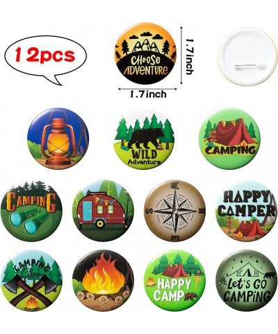 84Pcs Camping Party Favors Kit Happy Camper Party Gifts Include Silicone Bracelets Stickers Keychain Badge for Kids Camping A...