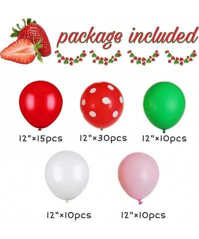 QICIG Strawberry Party Decoration Balloon Garland Set Girl Birthday Party Supplies Strawberry Red Aluminum Foil Balloon Latex...