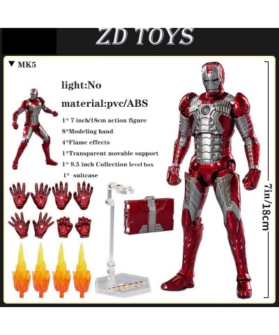 ZDTOYS 10th Anniversary 7 Inches Deluxe Collector Iron Man Action Figures (MK5) $74.45 Action Figures