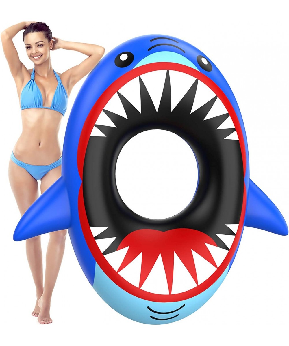 Inflatable Pool Floats Shark Pool Floaties for Adults Kids Teens Kiddie Pool Toys Water Fun Summer Beach Swimming Pool Inflat...