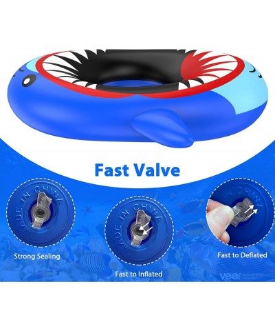 Inflatable Pool Floats Shark Pool Floaties for Adults Kids Teens Kiddie Pool Toys Water Fun Summer Beach Swimming Pool Inflat...