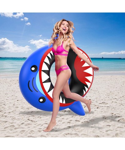 Inflatable Pool Floats Shark Pool Floaties for Adults Kids Teens Kiddie Pool Toys Water Fun Summer Beach Swimming Pool Inflat...