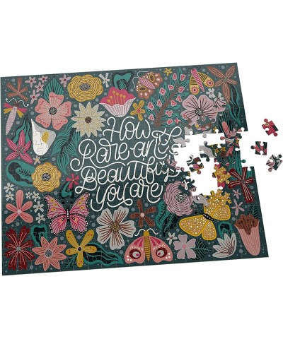 Rare and Beautiful 500 Piece Jigsaw Puzzle - Pretty Flowers Colorful Butterflies and Inspirational Art - Cute and Modern 500 ...