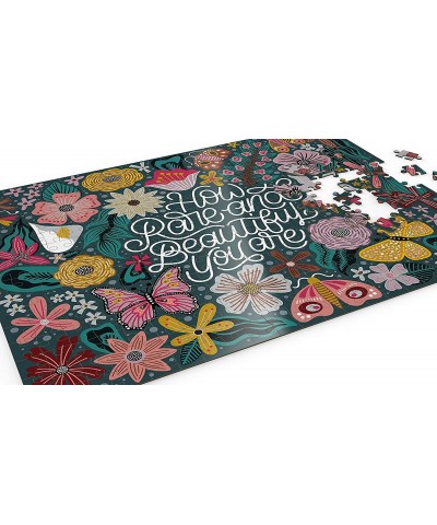 Rare and Beautiful 500 Piece Jigsaw Puzzle - Pretty Flowers Colorful Butterflies and Inspirational Art - Cute and Modern 500 ...