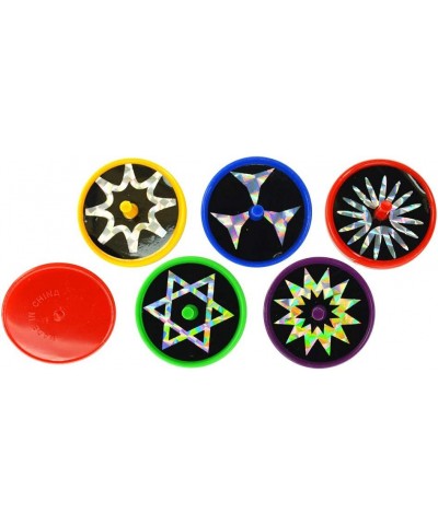 Pack of 24 Spinning Tops with Holographic Stickers 1.5 Inch Toys $19.56 Spinning Tops