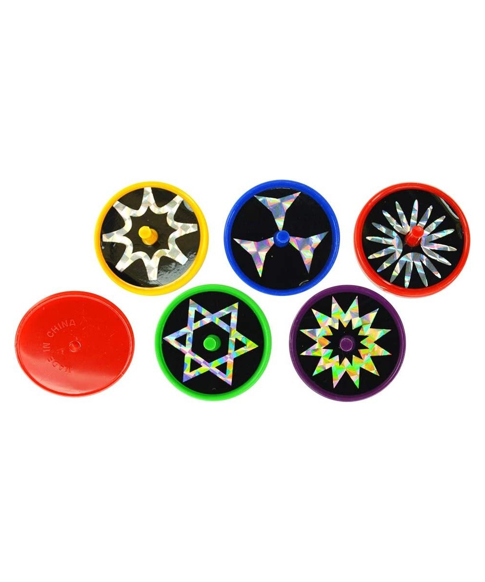 Pack of 24 Spinning Tops with Holographic Stickers 1.5 Inch Toys $19.56 Spinning Tops