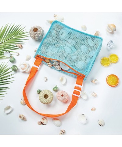 Beach Toys Shell Bags Kids Shell Collecting Bag Beach Sand Toy Totes for Holding Shells Beach Toys 3 Pcs Colorful Mesh Beach ...