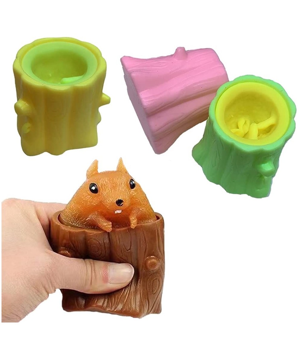 Squirrel Squeeze Toys Evil Squirrel Decompression Squirrel Cup Rubber Fidget Toy Interactive 4Pcs Weird Stress Relief Anxiety...