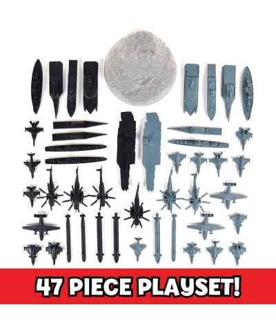 Military Air Force Bucket – 47 Assorted Battleships and Accessories Toy Play Set for Kids Boys and Girls | Plastic Boat and P...