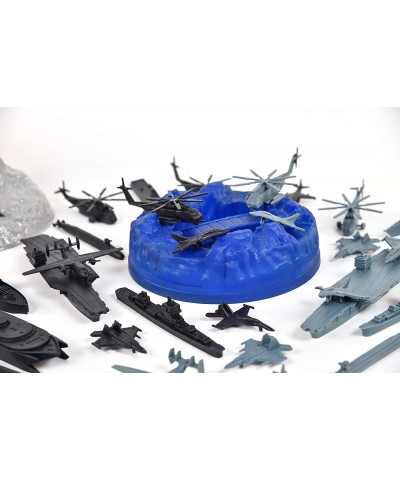 Military Air Force Bucket – 47 Assorted Battleships and Accessories Toy Play Set for Kids Boys and Girls | Plastic Boat and P...