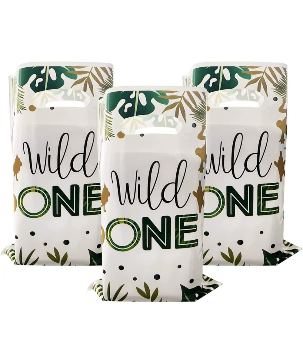 30 Packs Wild One Cute Party Gift Bags Jungle Safari Party Favors Wild One Animal Gift Candy Bags Kids Party Decorations for ...