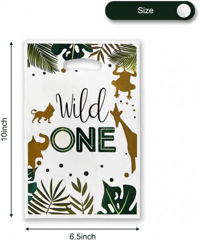 30 Packs Wild One Cute Party Gift Bags Jungle Safari Party Favors Wild One Animal Gift Candy Bags Kids Party Decorations for ...