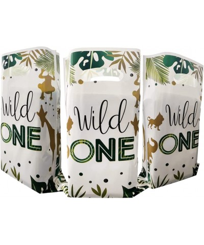 30 Packs Wild One Cute Party Gift Bags Jungle Safari Party Favors Wild One Animal Gift Candy Bags Kids Party Decorations for ...