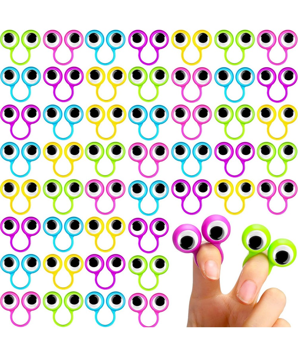 64 Pieces Eye Finger Puppets Googly Eye on Ring Wiggly Eyeball Finger Puppet Rings Classroom Exchange and Prize Supplies Part...