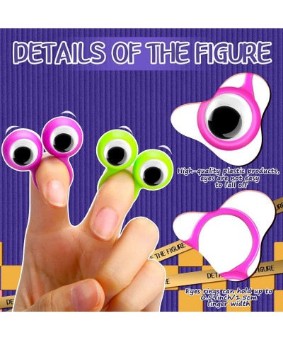 64 Pieces Eye Finger Puppets Googly Eye on Ring Wiggly Eyeball Finger Puppet Rings Classroom Exchange and Prize Supplies Part...