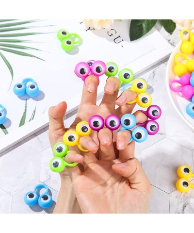 64 Pieces Eye Finger Puppets Googly Eye on Ring Wiggly Eyeball Finger Puppet Rings Classroom Exchange and Prize Supplies Part...