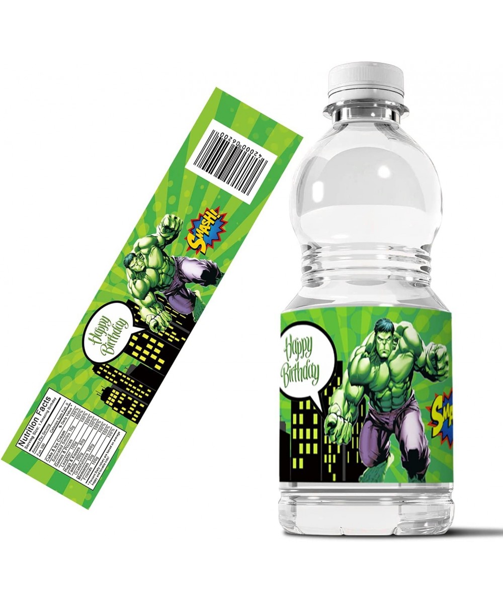 15 Hulk Bottle Label Super Hero Water Bottle Stickers Birthday Party Supplies for Girls Boys $15.22 Kids' Stickers