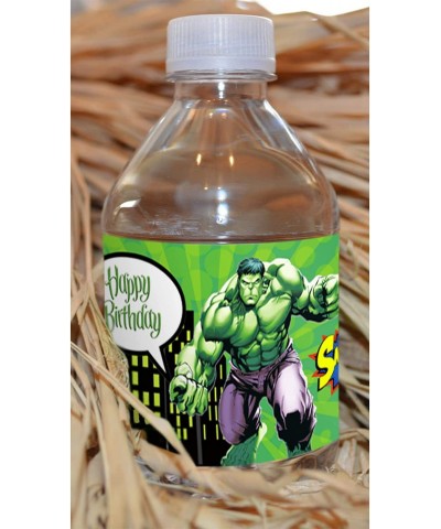 15 Hulk Bottle Label Super Hero Water Bottle Stickers Birthday Party Supplies for Girls Boys $15.22 Kids' Stickers