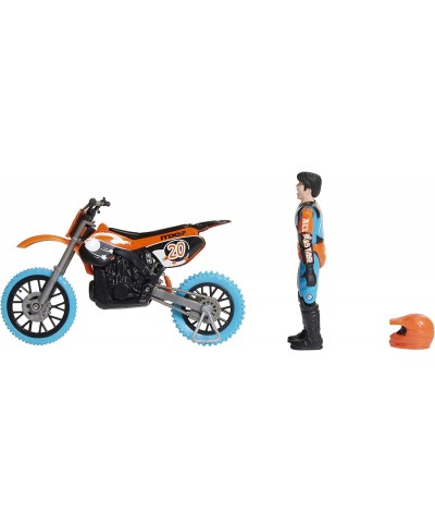 Motocross Bike Toys Moto Extreme Sports Bike & Rider with SFX Sounds by Jakks Pacific Action Figure Playsets - 20 Orange & Bl...