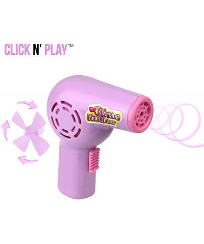 Set of 8 Kids Pretend Play Beauty Salon Fashion Play Set with Hairdryer Curling Iron Mirror & Hair Styling Accessories with a...