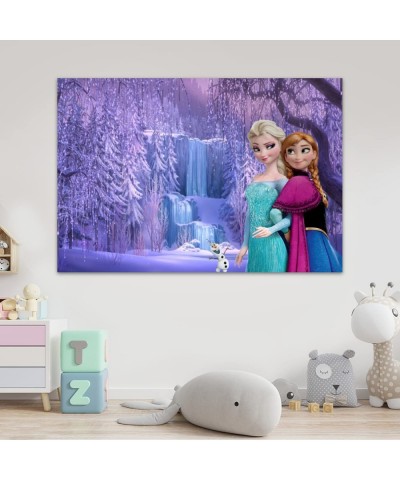 Frozen Elsa Backdrop Birthday Banner for Girl Kids Photography Birthday Banner Party Supplies Baby Shower Ice Snow Castle Bac...