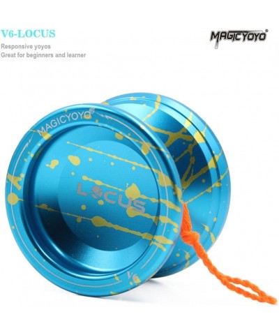 V6 LOCUS Beginners Yoyo Responsive Yo-yos for Kids Boys Yoyos Glove Bag and 5 Strings Blue & Golden $31.38 Yo-Yos