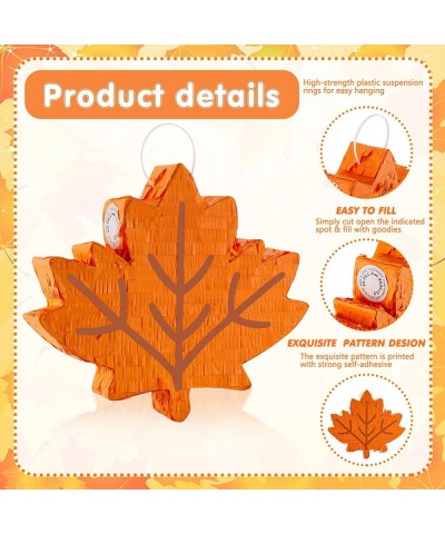 Maple Leaves Pinata Thanksgiving Pinata with Stick Blindfold and Confetti Artificial Autumn Pinata Fall Pinata Thanksgiving P...