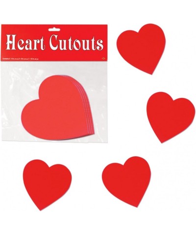 Printed Heart Cutouts 4” Red 10 Piece Pack $15.47 Kids' Party Decorations