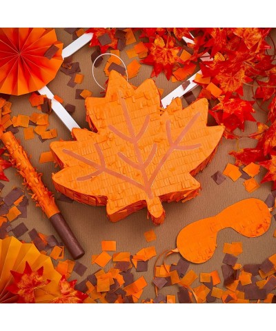 Maple Leaves Pinata Thanksgiving Pinata with Stick Blindfold and Confetti Artificial Autumn Pinata Fall Pinata Thanksgiving P...