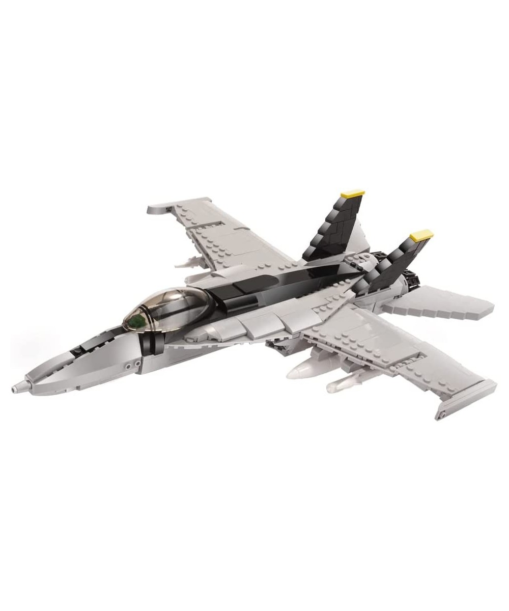 F/A-18E Bumblebee Fighter Military Army Airplane Building Bricks Set with 1 Figure 682 Pieces Air-Force Build Blocks Toy Gift...