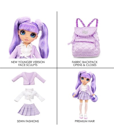 Jr High Violet Willow - 9-inch Purple Fashion Doll with Accessories- Open and Closes Backpack Great Gift for Kids 6-12 Years ...