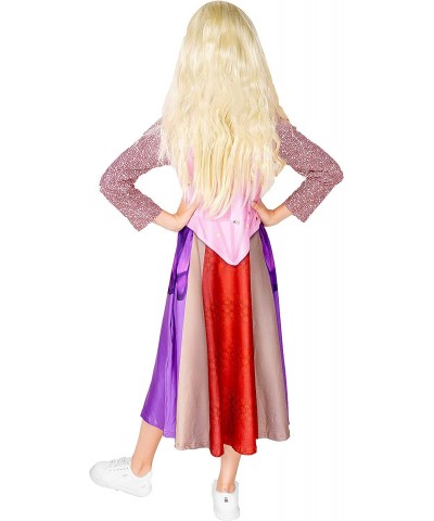 Girls Sarah Mary Winifred Costume Kids Sanderson Sister Dress Witch Halloween Outfits with Wig Cloak $72.94 Kids' Costumes